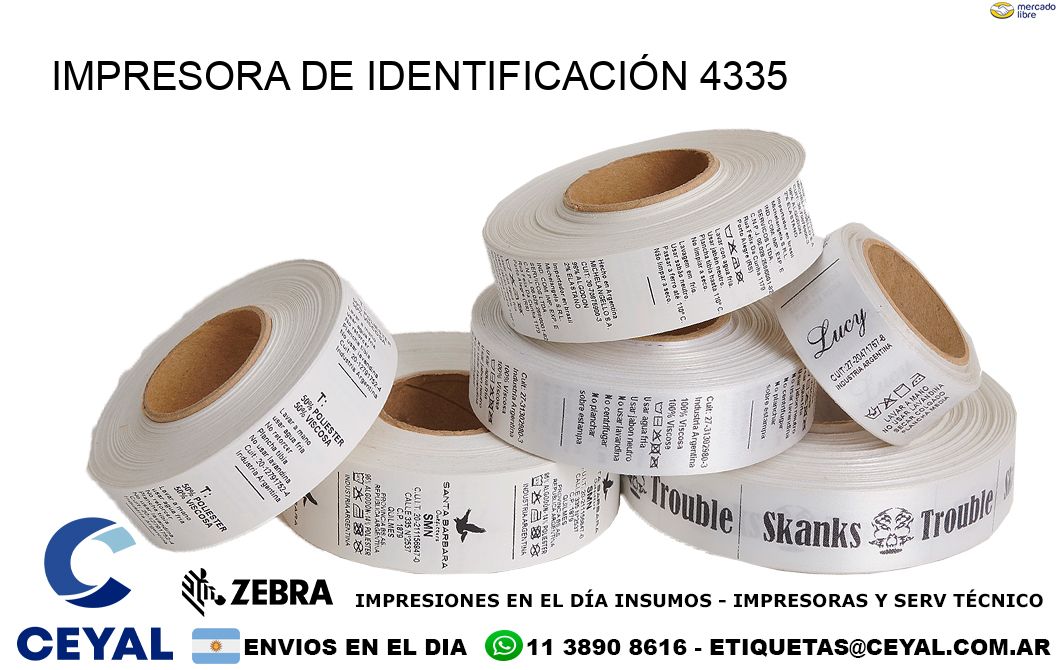 IMPRESORA DE IDENTIFICACIÓN 4335