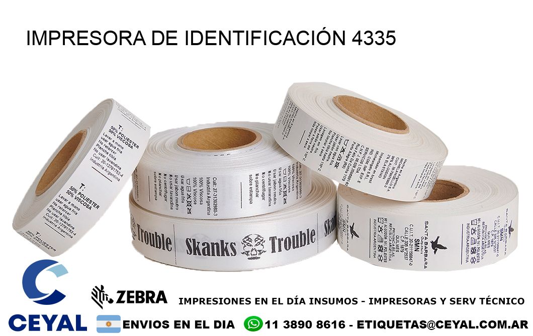 IMPRESORA DE IDENTIFICACIÓN 4335