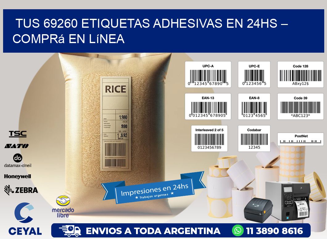 Tus 69260 Etiquetas Adhesivas en 24hs – Comprá en Línea