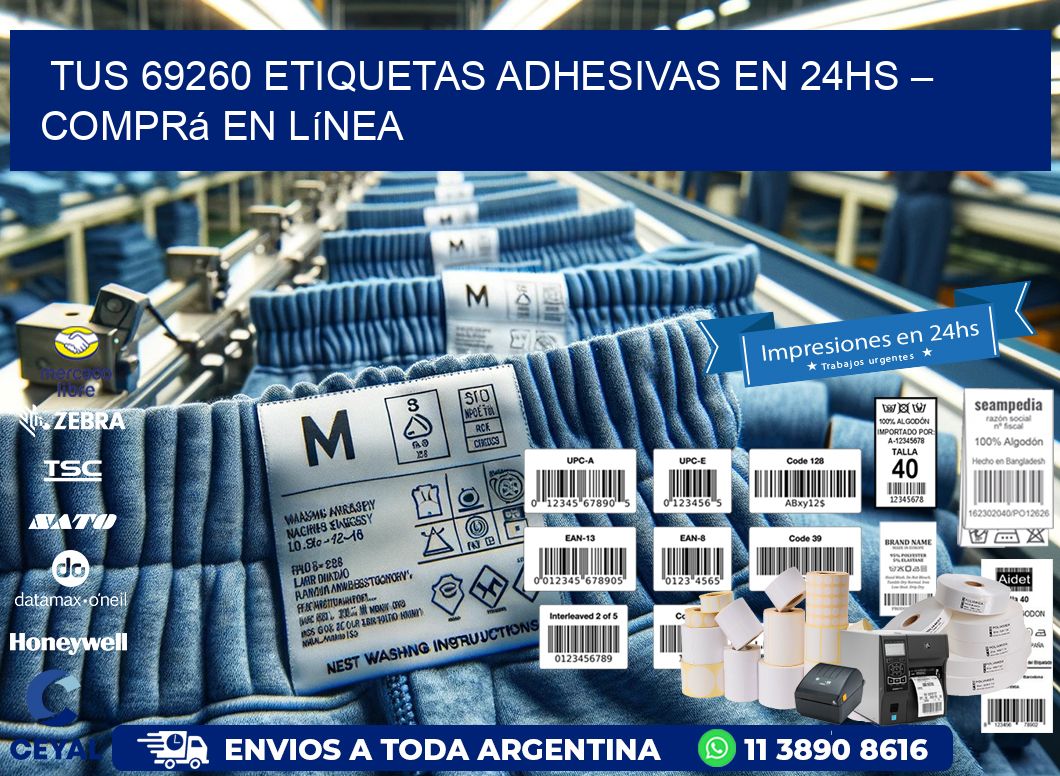 Tus 69260 Etiquetas Adhesivas en 24hs – Comprá en Línea