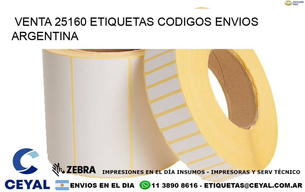 VENTA 25160 ETIQUETAS CODIGOS ENVIOS ARGENTINA