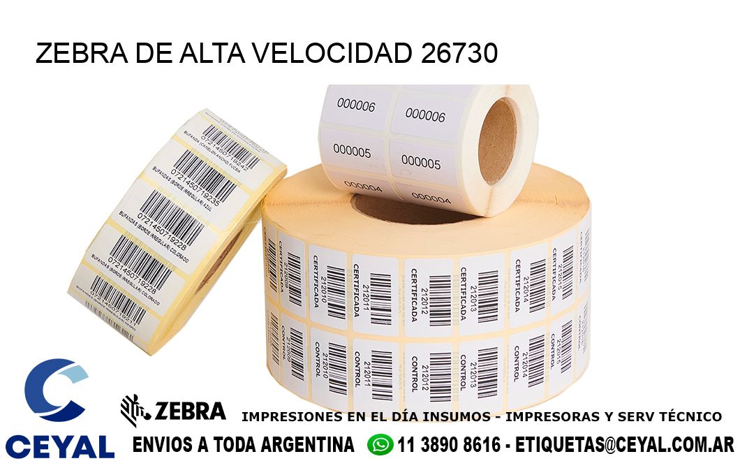 ZEBRA DE ALTA VELOCIDAD 26730