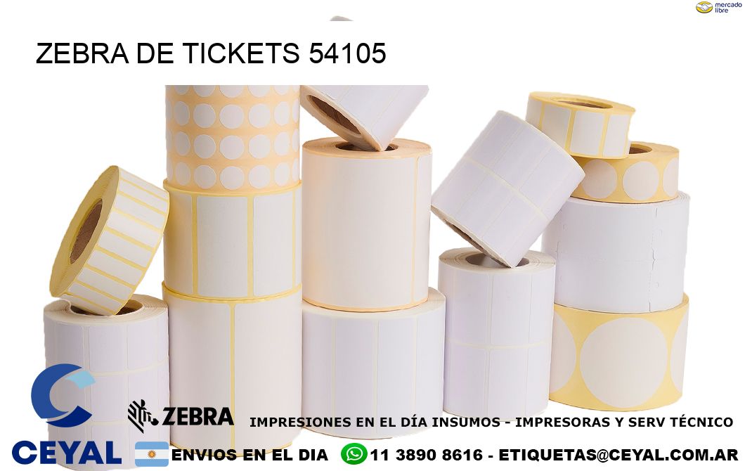 ZEBRA DE TICKETS 54105