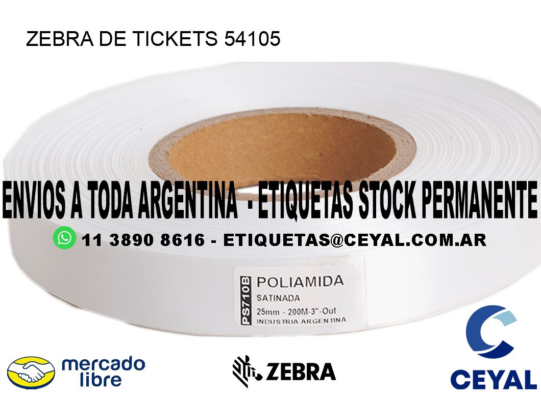 ZEBRA DE TICKETS 54105
