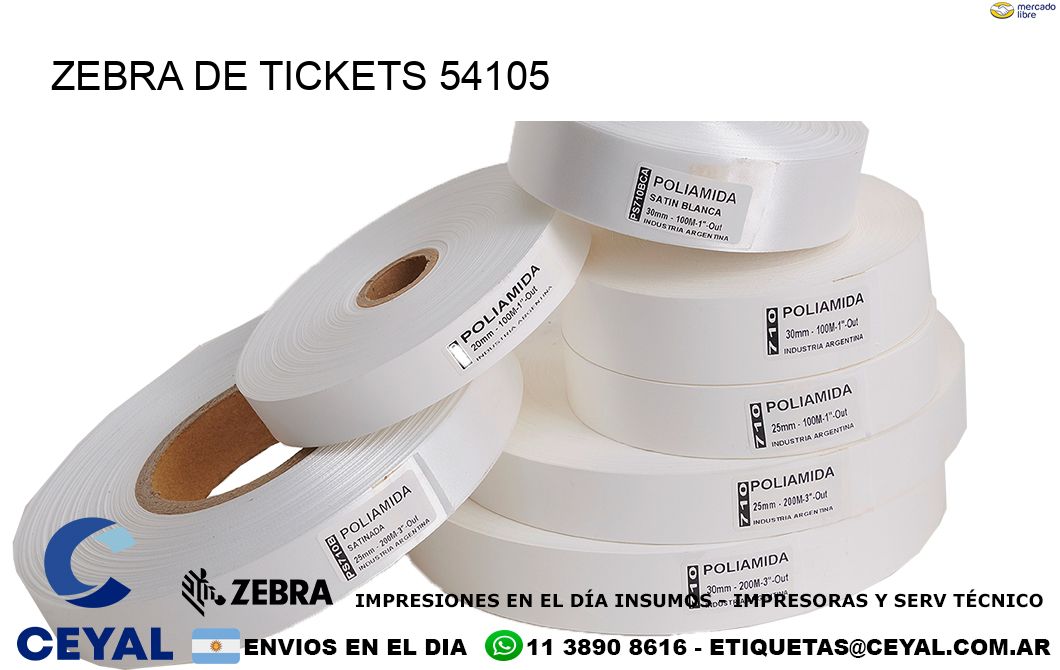 ZEBRA DE TICKETS 54105