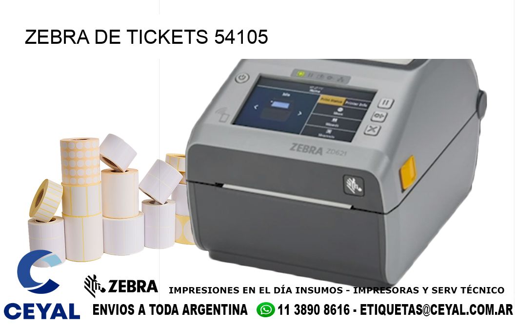 ZEBRA DE TICKETS 54105