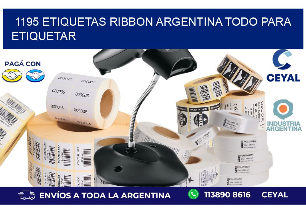 1195 etiquetas ribbon argentina TODO PARA ETIQUETAR