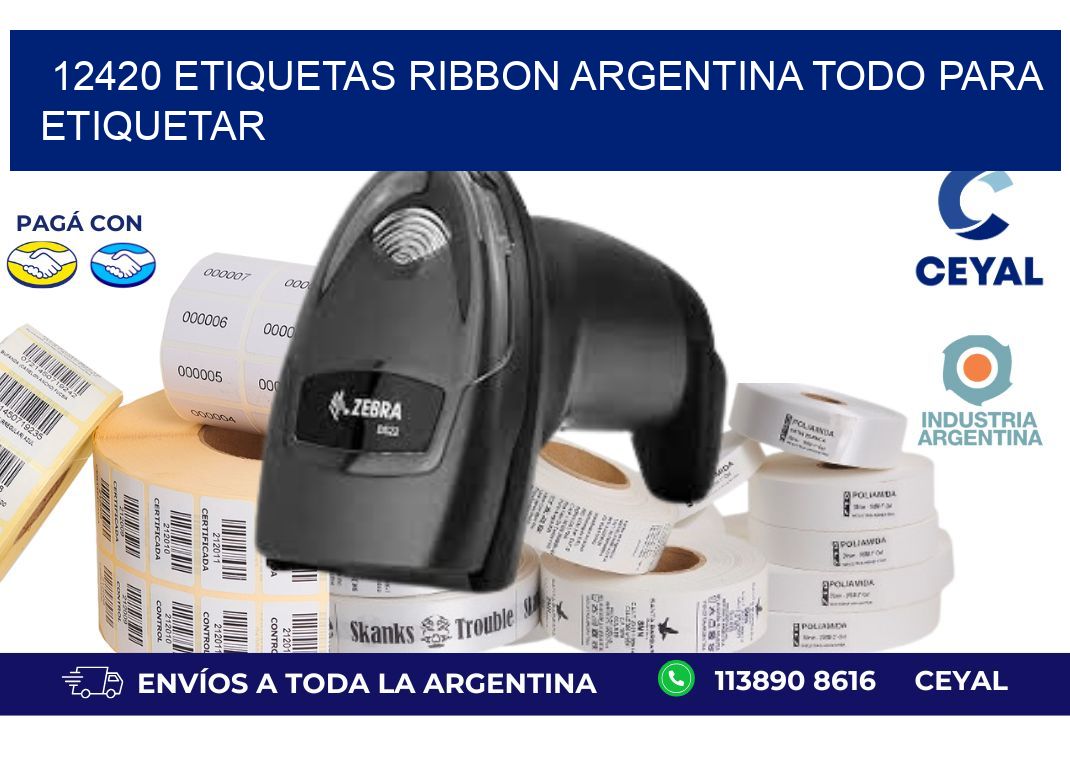 12420 etiquetas ribbon argentina TODO PARA ETIQUETAR