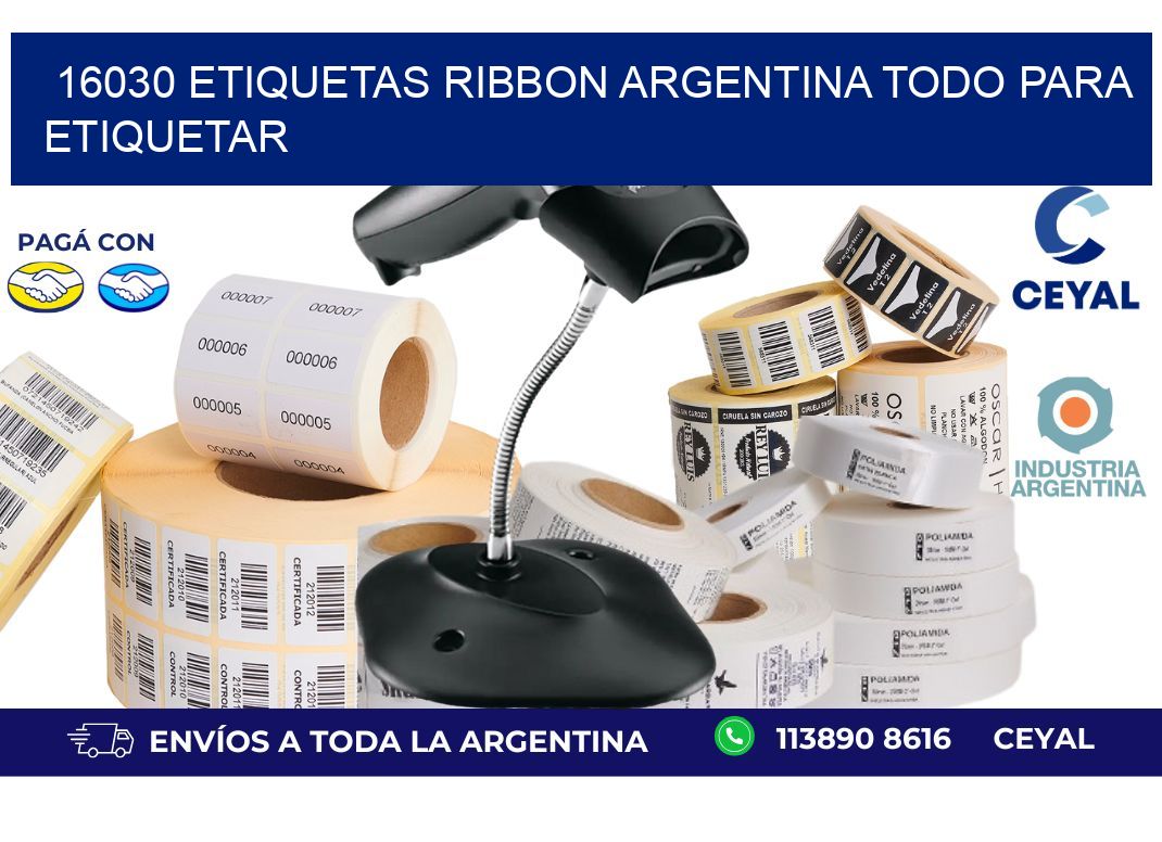 16030 etiquetas ribbon argentina TODO PARA ETIQUETAR