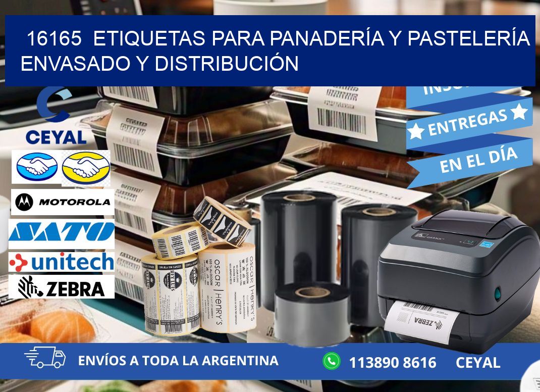 16165  ETIQUETAS PARA PANADERÍA Y PASTELERÍA ENVASADO Y DISTRIBUCIÓN