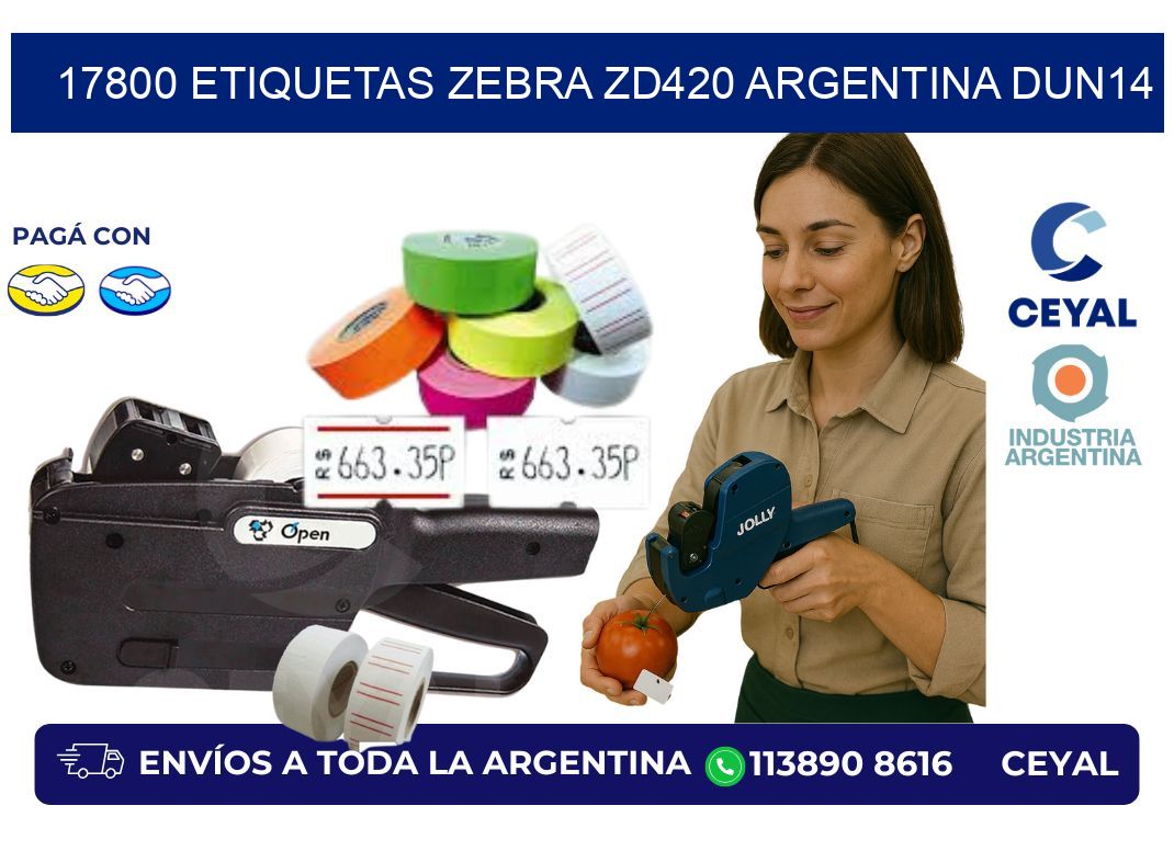 17800 etiquetas zebra zd420 argentina DUN14
