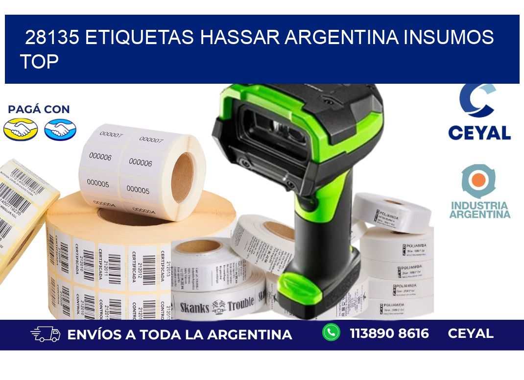 28135 etiquetas hassar argentina INSUMOS TOP