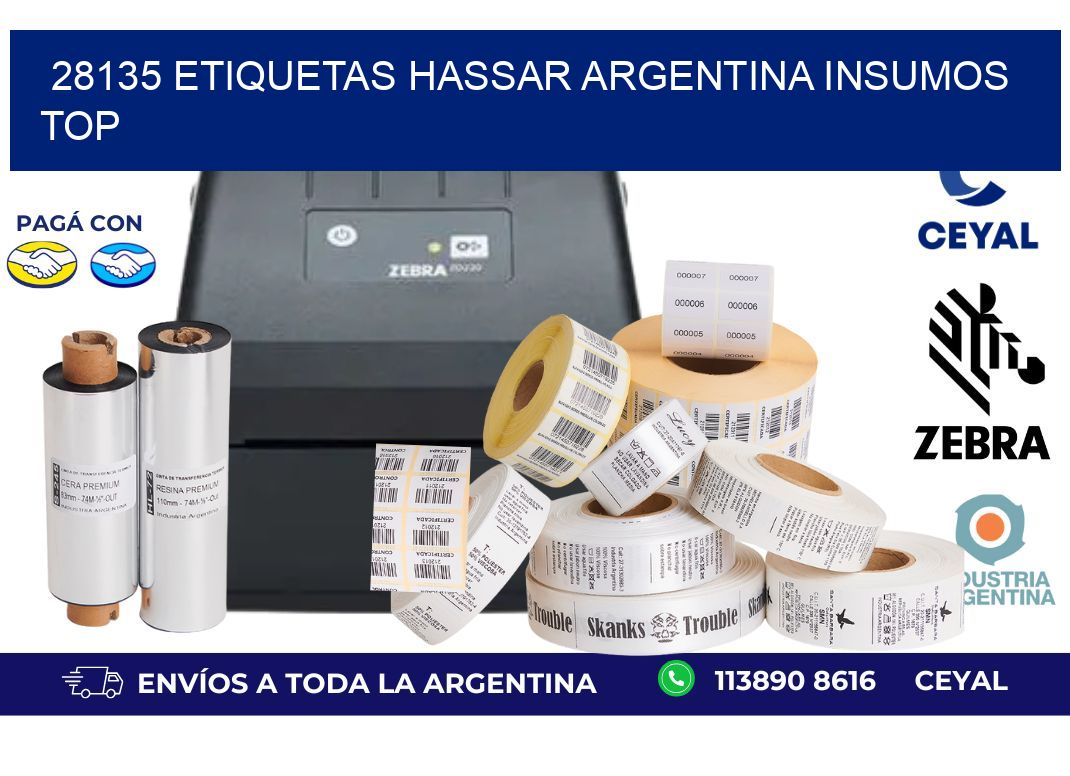 28135 etiquetas hassar argentina INSUMOS TOP