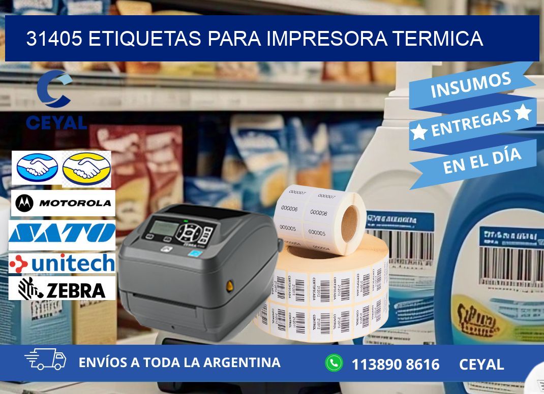 31405 ETIQUETAS PARA IMPRESORA TERMICA