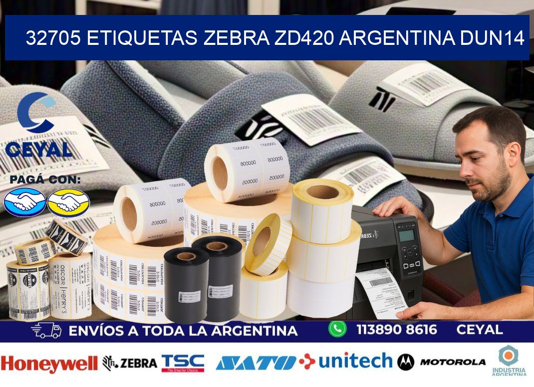 32705 etiquetas zebra zd420 argentina DUN14