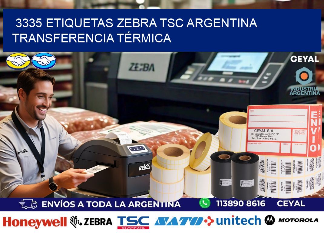 3335 etiquetas zebra tsc argentina TRANSFERENCIA TÉRMICA