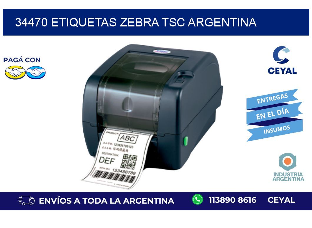 34470 etiquetas zebra tsc argentina