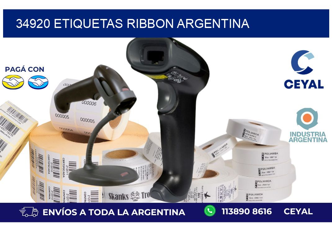 34920 etiquetas ribbon argentina
