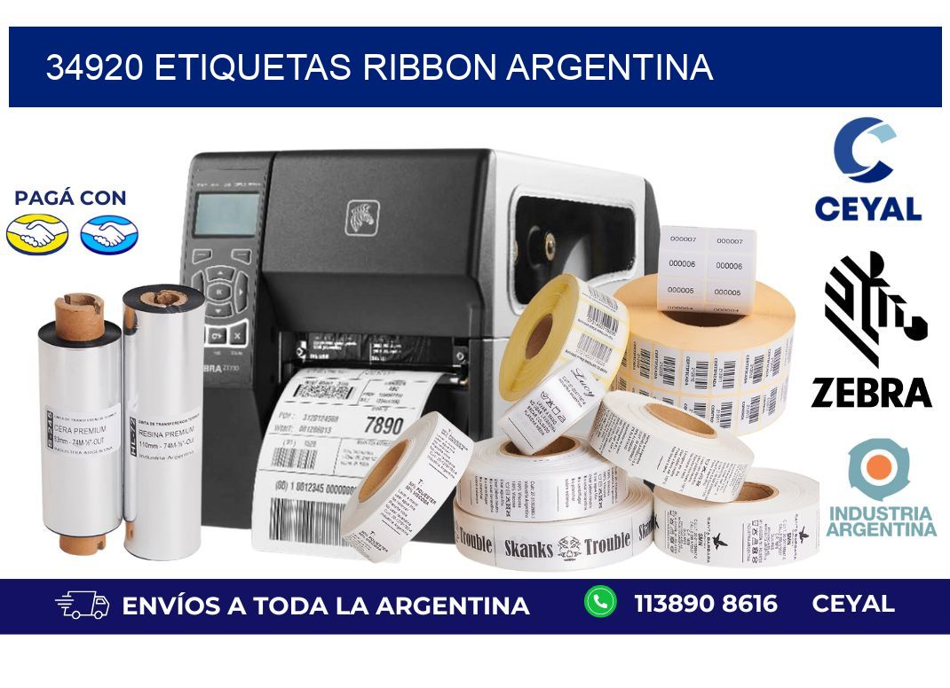 34920 etiquetas ribbon argentina