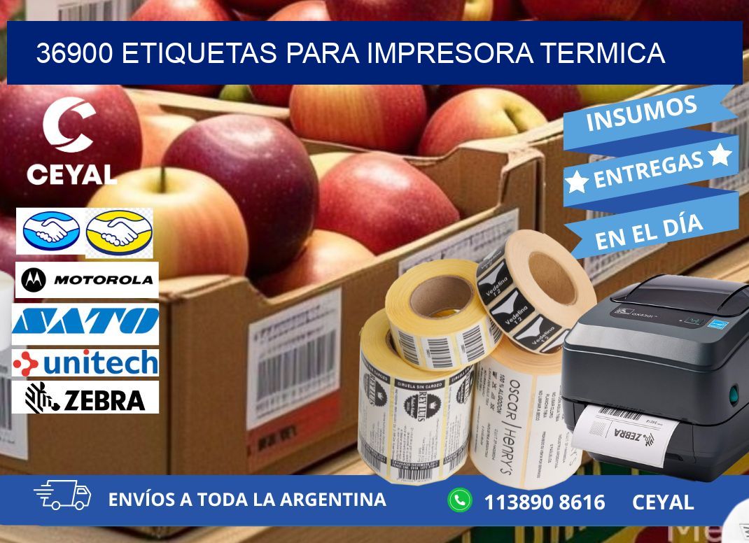 36900 ETIQUETAS PARA IMPRESORA TERMICA