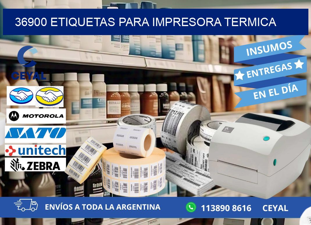 36900 ETIQUETAS PARA IMPRESORA TERMICA