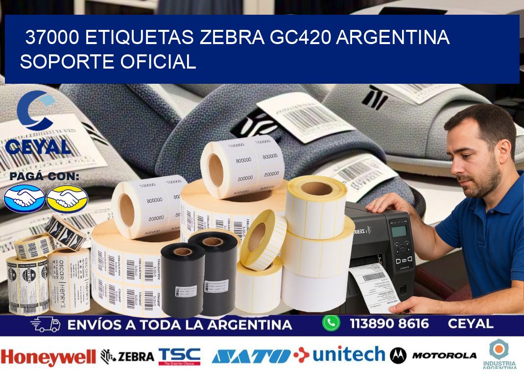 37000 etiquetas zebra gc420 argentina SOPORTE OFICIAL