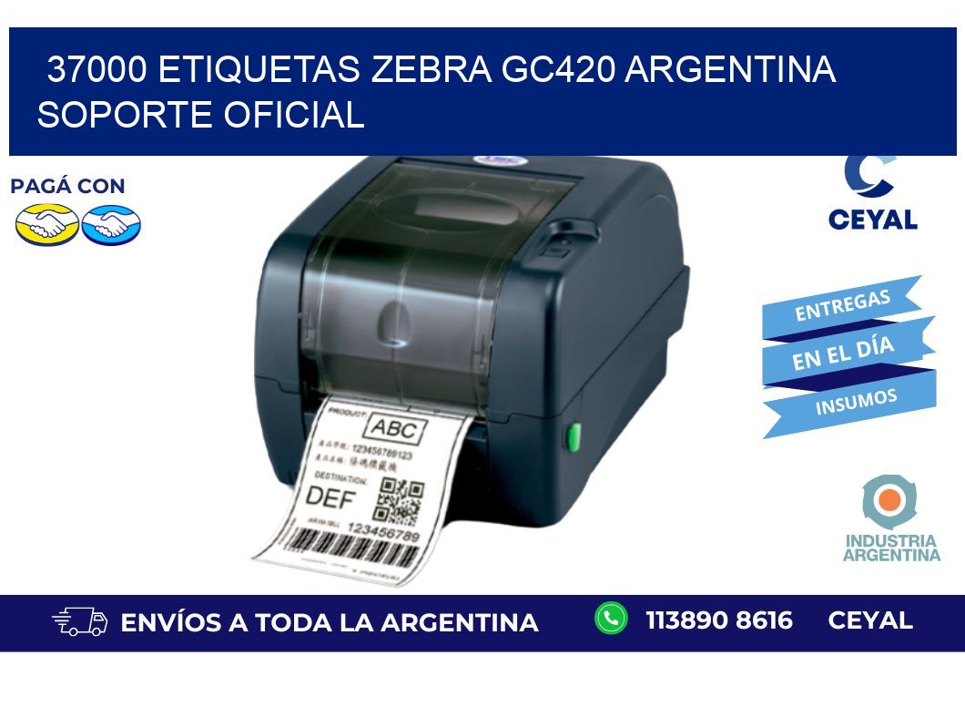37000 etiquetas zebra gc420 argentina SOPORTE OFICIAL