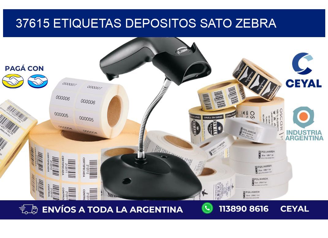 37615 ETIQUETAS DEPOSITOS SATO ZEBRA