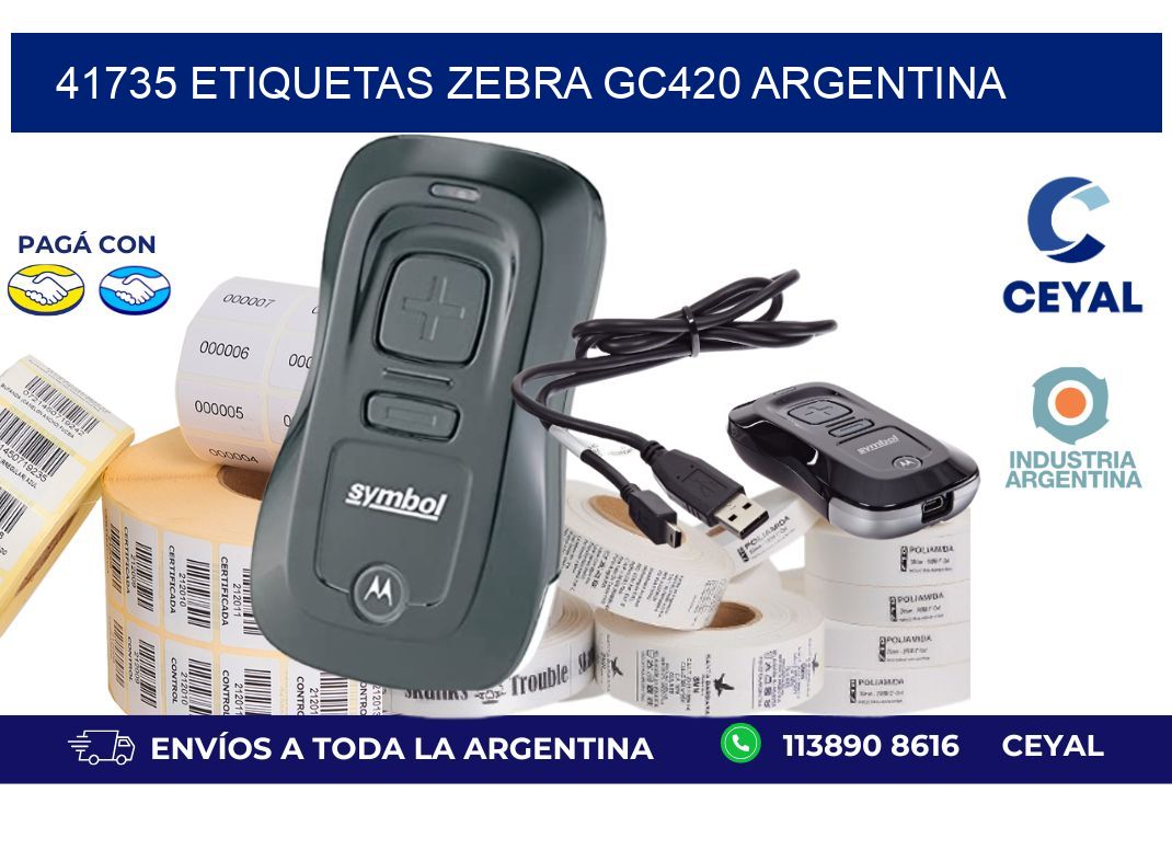 41735 etiquetas zebra gc420 argentina