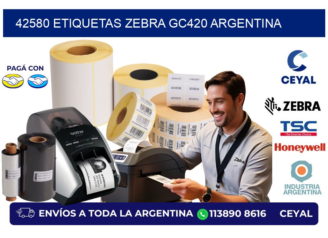 42580 etiquetas zebra gc420 argentina