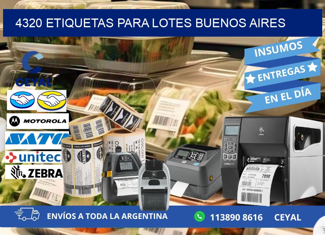 4320 ETIQUETAS PARA LOTES BUENOS AIRES