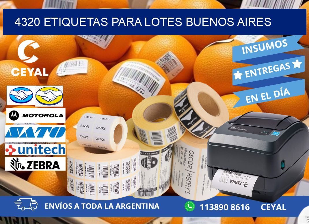 4320 ETIQUETAS PARA LOTES BUENOS AIRES