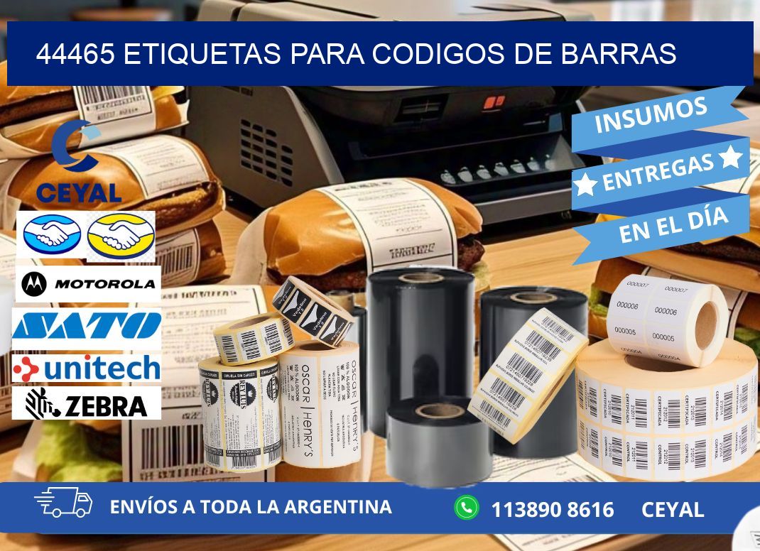 44465 ETIQUETAS PARA CODIGOS DE BARRAS
