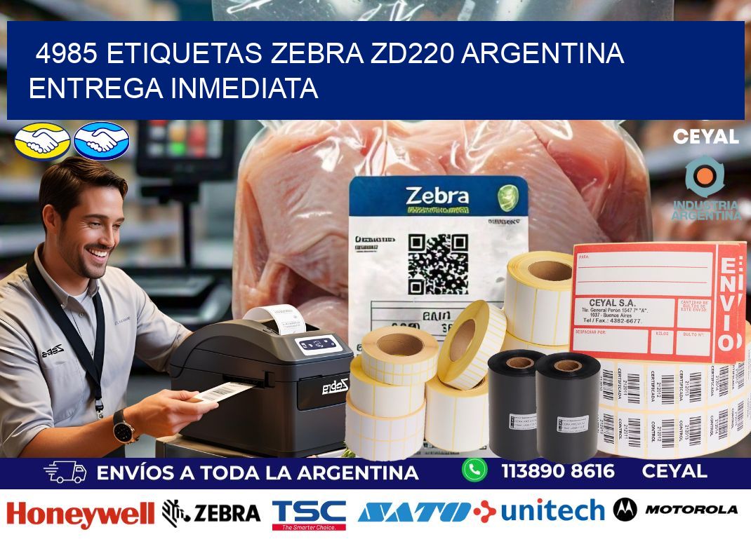4985 etiquetas zebra zd220 ARGENTINA ENTREGA INMEDIATA