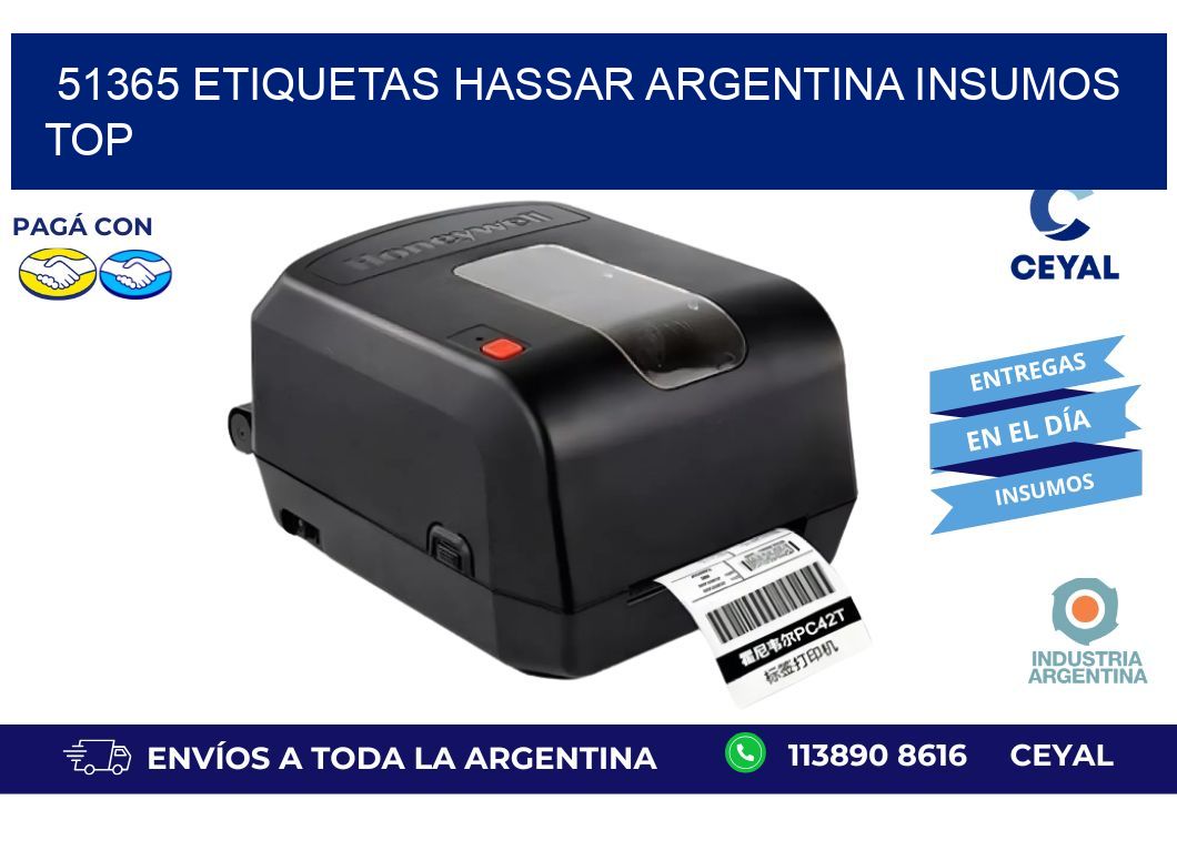 51365 etiquetas hassar argentina INSUMOS TOP