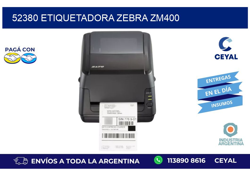 52380 ETIQUETADORA ZEBRA ZM400
