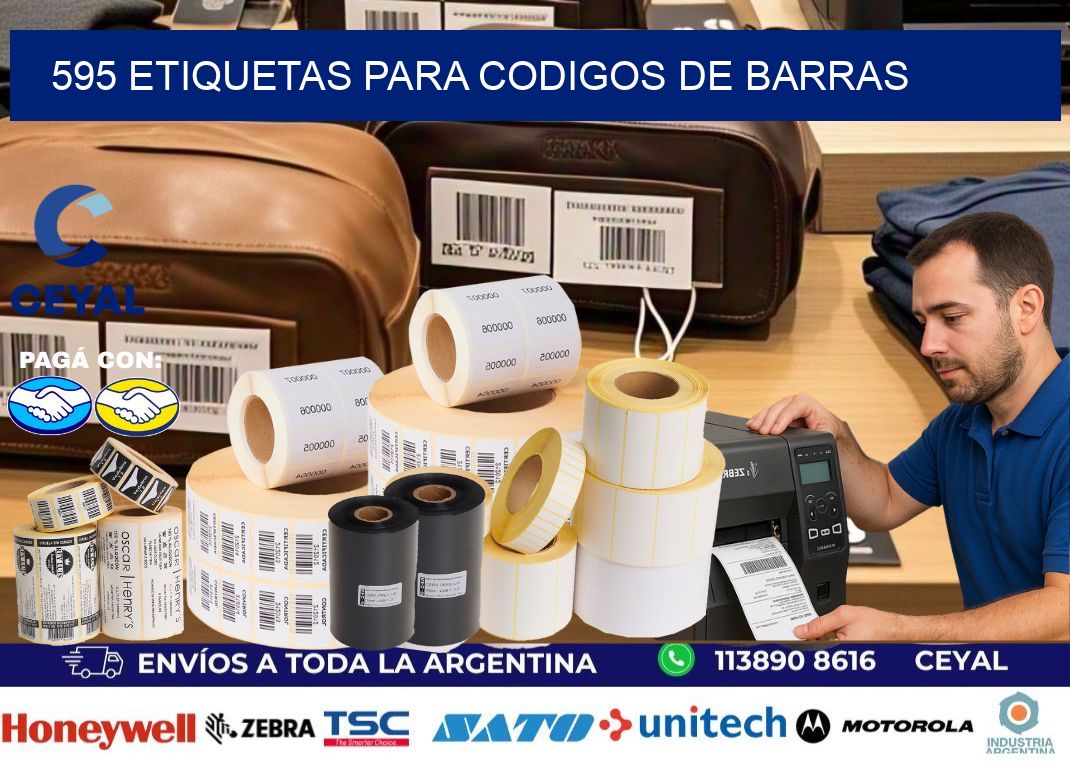 595 ETIQUETAS PARA CODIGOS DE BARRAS