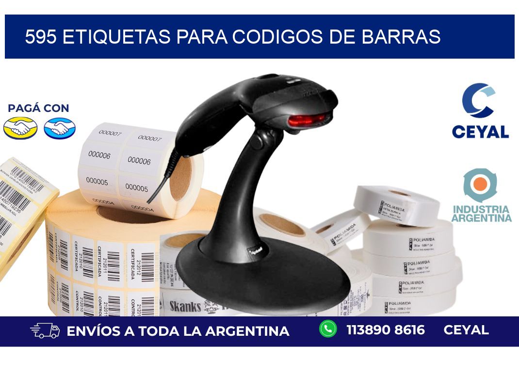 595 ETIQUETAS PARA CODIGOS DE BARRAS