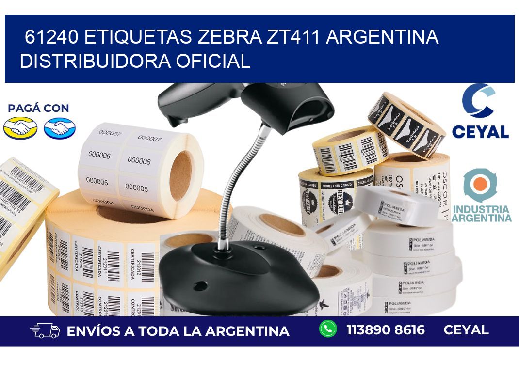61240 etiquetas zebra zt411 argentina DISTRIBUIDORA OFICIAL