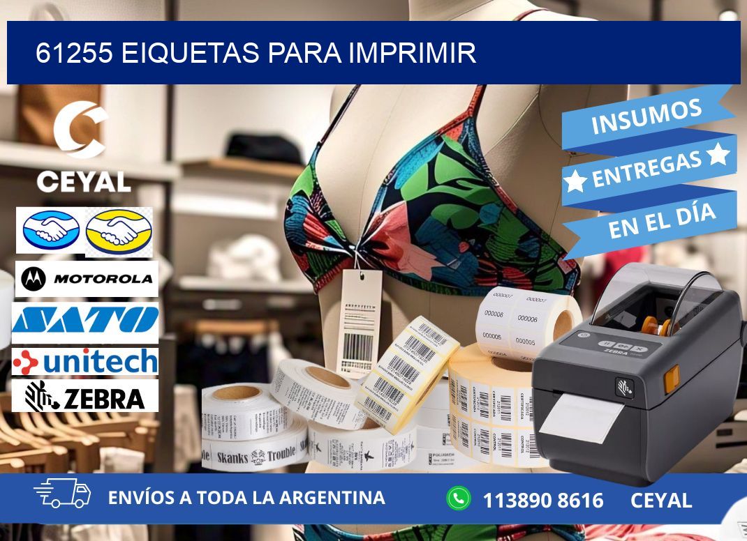 61255 EIQUETAS PARA IMPRIMIR