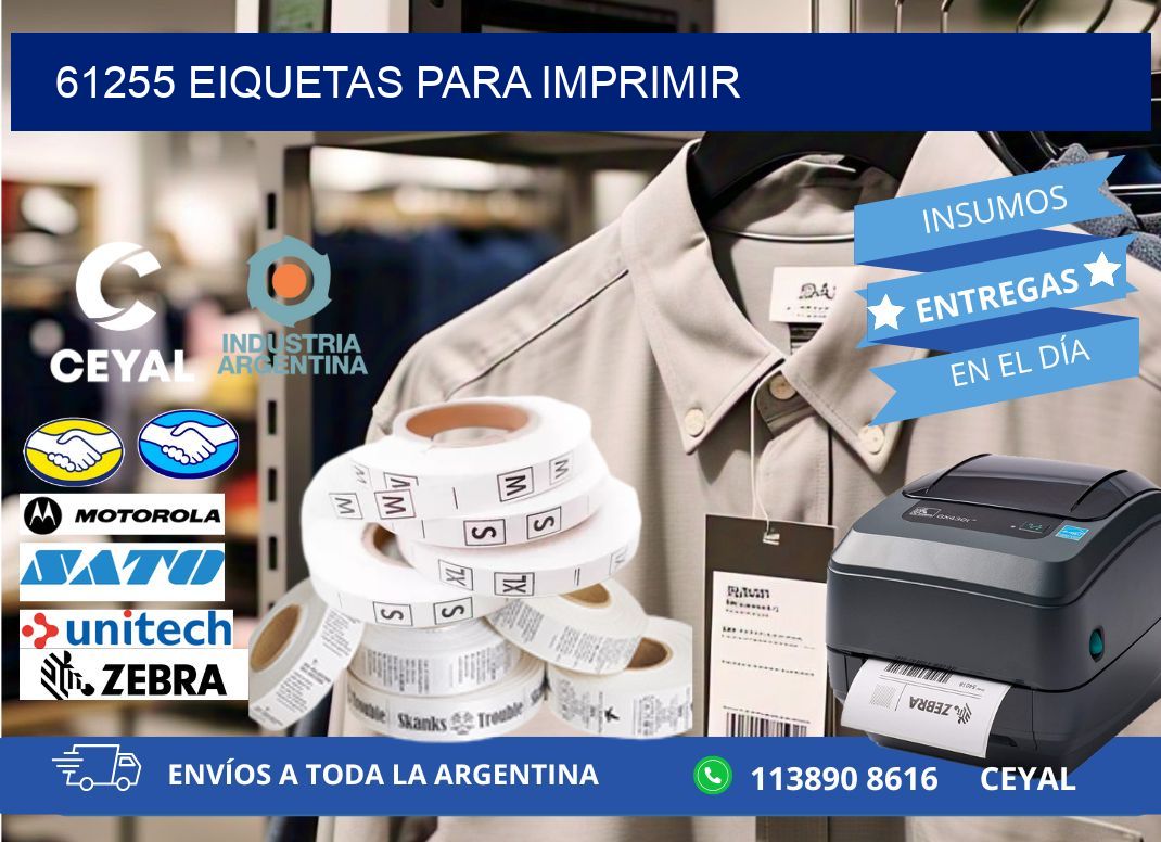 61255 EIQUETAS PARA IMPRIMIR