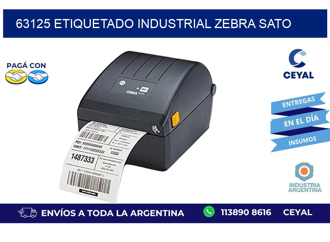 63125 ETIQUETADO INDUSTRIAL ZEBRA SATO