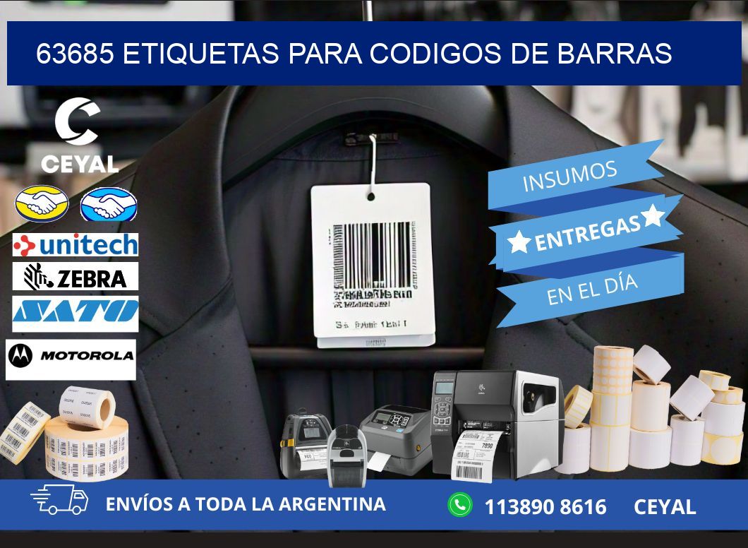 63685 ETIQUETAS PARA CODIGOS DE BARRAS