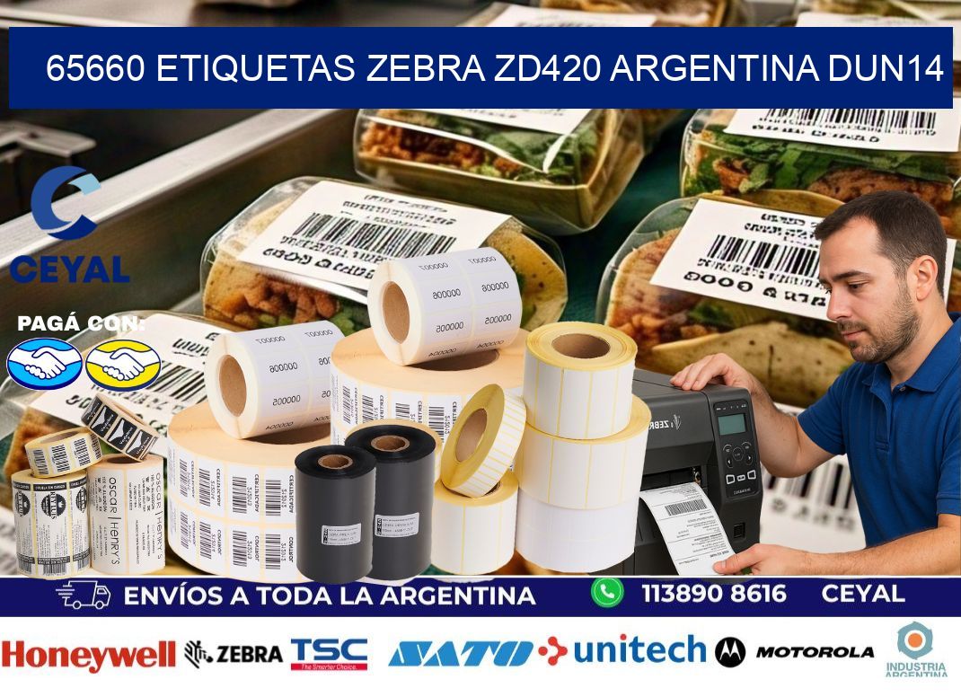 65660 etiquetas zebra zd420 argentina DUN14