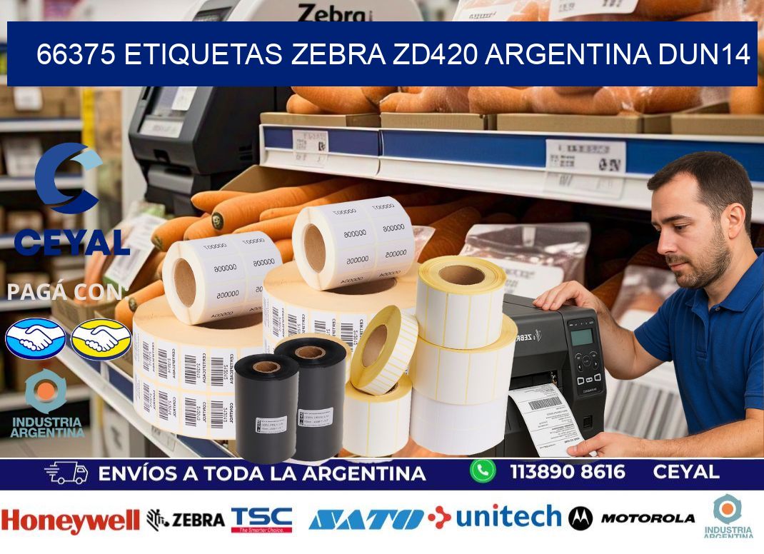 66375 etiquetas zebra zd420 argentina DUN14