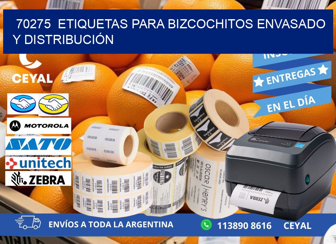 70275  ETIQUETAS PARA BIZCOCHITOS ENVASADO Y DISTRIBUCIÓN