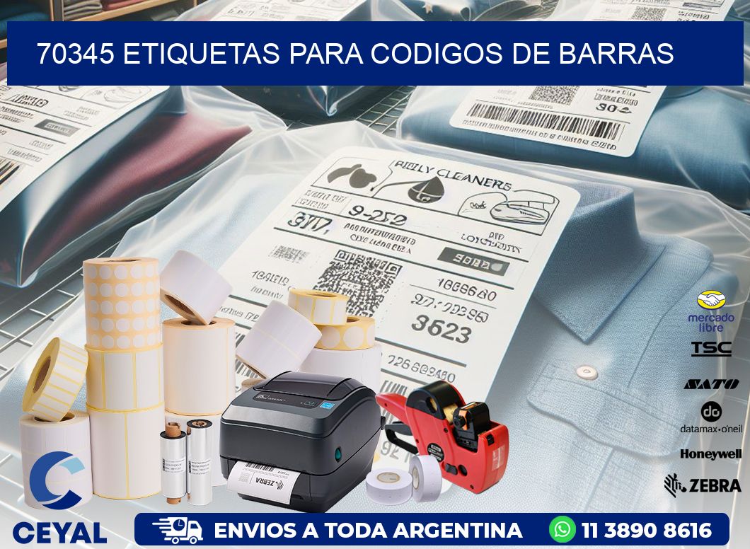 70345 ETIQUETAS PARA CODIGOS DE BARRAS