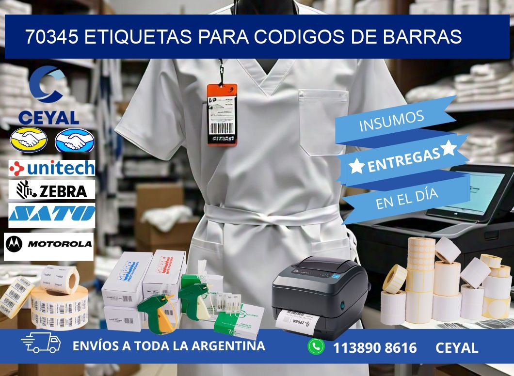 70345 ETIQUETAS PARA CODIGOS DE BARRAS