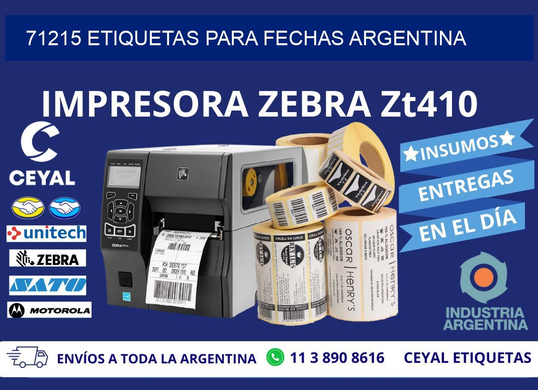 71215 ETIQUETAS PARA FECHAS ARGENTINA