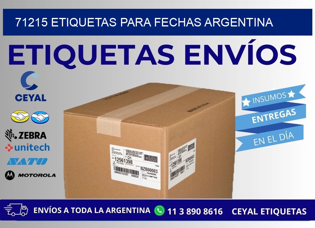 71215 ETIQUETAS PARA FECHAS ARGENTINA